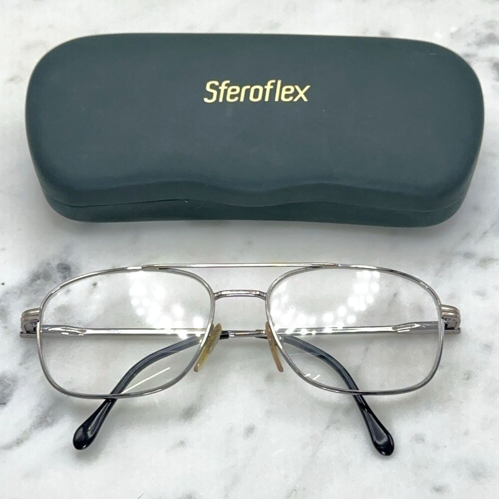 Sferoflex 2152 131 Gunmetal Square Full Rim Eyeglasses Frames Only 56-17-140